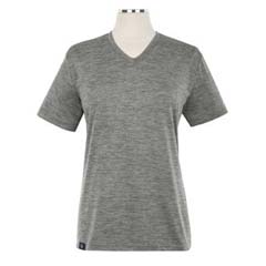 Thumbnail of Heathered Short Sleeve Performance V-Neck T-Shirt - Female (in color Grey)