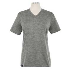 T-SHIRTS - Heathered Short Sleeve Performance V-Neck T-Shirt - Female