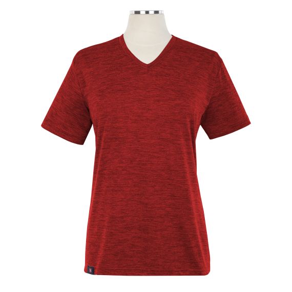 Heathered Short Sleeve Performance V-Neck T-Shirt - Female