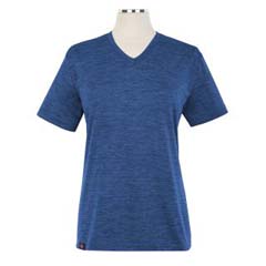 Thumbnail of Heathered Short Sleeve Performance V-Neck T-Shirt - Female (in color ROYAL BLUE)