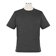 Thumbnail of Heathered Short Sleeve Performance Crewneck T-Shirt - Unisex (in color BLACK)
