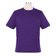 Thumbnail of Heathered Short Sleeve Performance Crewneck T-Shirt - Unisex (in color Purple)