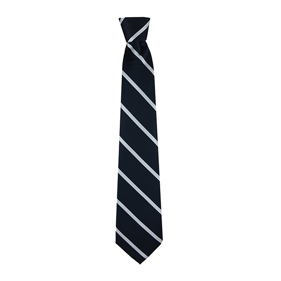 Full size image of Navy/White Stripe Tie (in color NAVY)