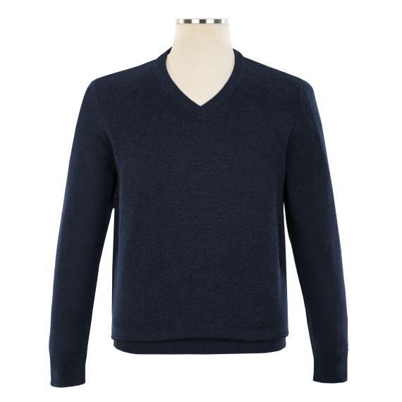 Full size image of Classic Comfort V Neck Sweater (in color NAVY)