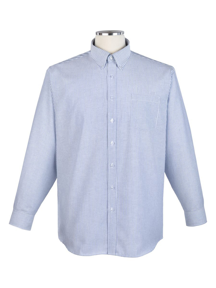 Full size image of Long Sleeve Striped Shirt - Unisex (in color Blue)