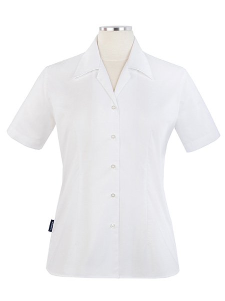 BLOUSES - Short Sleeve French Cut Blouse - Female