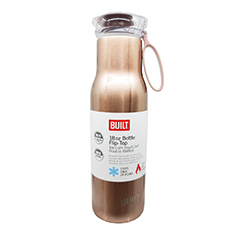 LUNCH PRODUCTS - Built 18oz Double Wall Turn Flip Top Lid Water bottle in Rose Gold