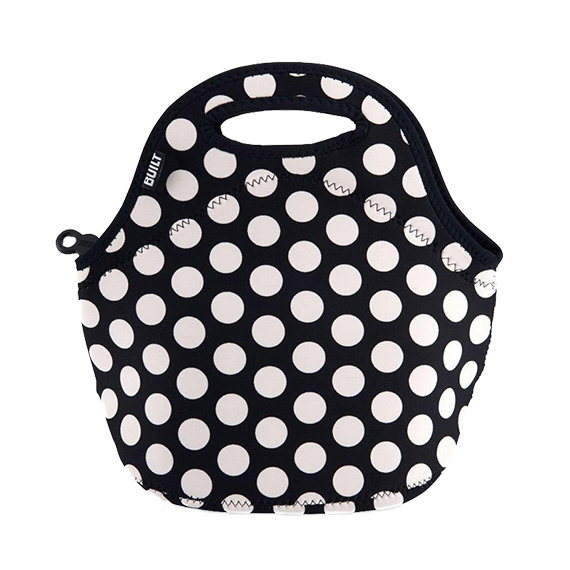 Full size image of Built NY Gourmet Dot Black Lunch Tote (in color Black Dot)