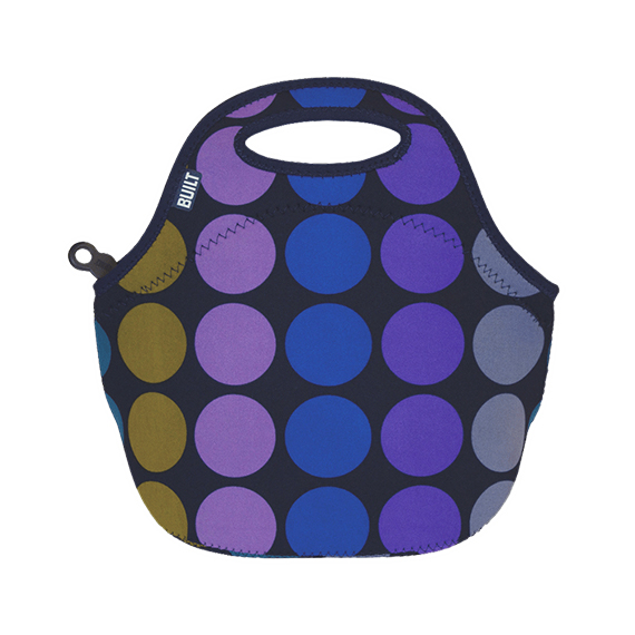 Full size image of Built NY Gourmet Plum Dot Lunch Tote (in color PLUM)