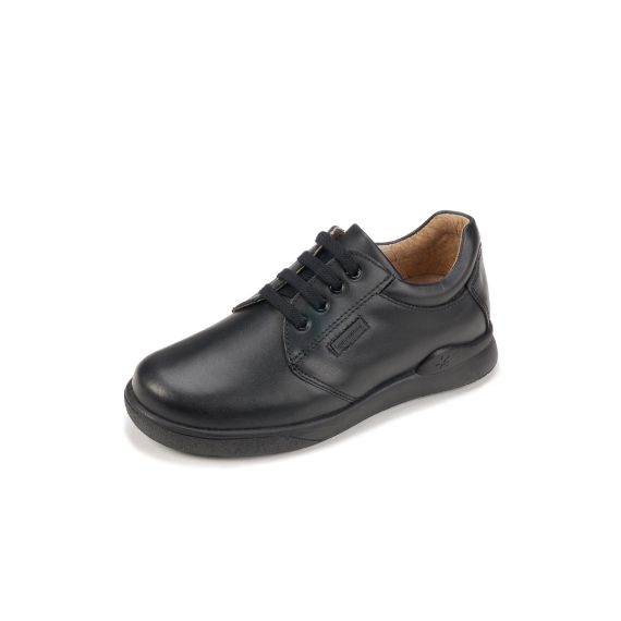 Full size image of Boys Traditional Leather Lace Up Shoe (in color BLACK)