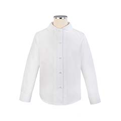 BLOUSES - Long Sleeve Peter Pan Blouse