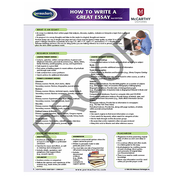 Full size image of How to Write a Great Essay - Quick Reference Guide (in color No Colour)