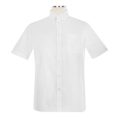 Thumbnail of Short Sleeve Oxford Shirt with Button Down Collar - Unisex (in color WHITE)