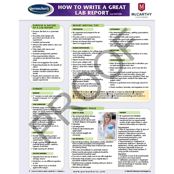 Full size image of How to Write a Great Lab Report - Quick Reference Guide (in color No Colour)