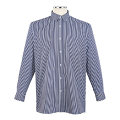 Thumbnail of Navy & White Striped Long Sleeve Dress Shirt (in color Striped Nvy/Wht)