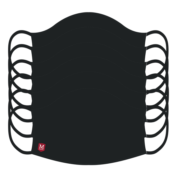 Full size image of Washable Masks - 6 Pack - McCarthy Brand (in color BLACK)