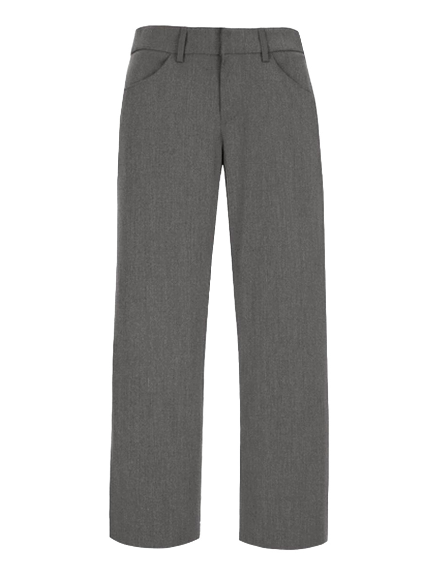 Full size image of Girls & Ladies Flat Front Dress Pant (in color Grey)