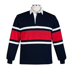 RUGBY TOP - Long Sleeve Navy/White/Red Rugby - Unisex