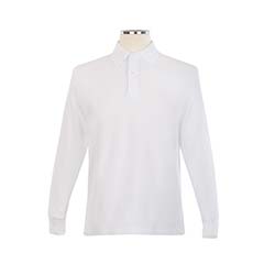 Thumbnail of Long Sleeve Cotton Golf Shirt - Unisex (in color WHITE)