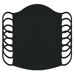 MASKS - Plain Washable Masks - 6 Pack